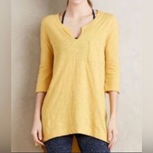 Anthropologie Pure Good shirt/tunic/blouse  in mustard yellow
